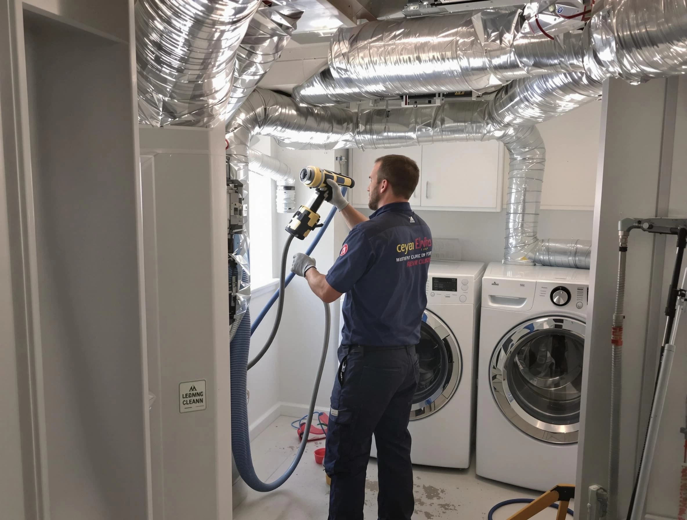 Pelham Dryer Vent Cleaning specialist using advanced equipment for thorough duct cleaning in Pelham