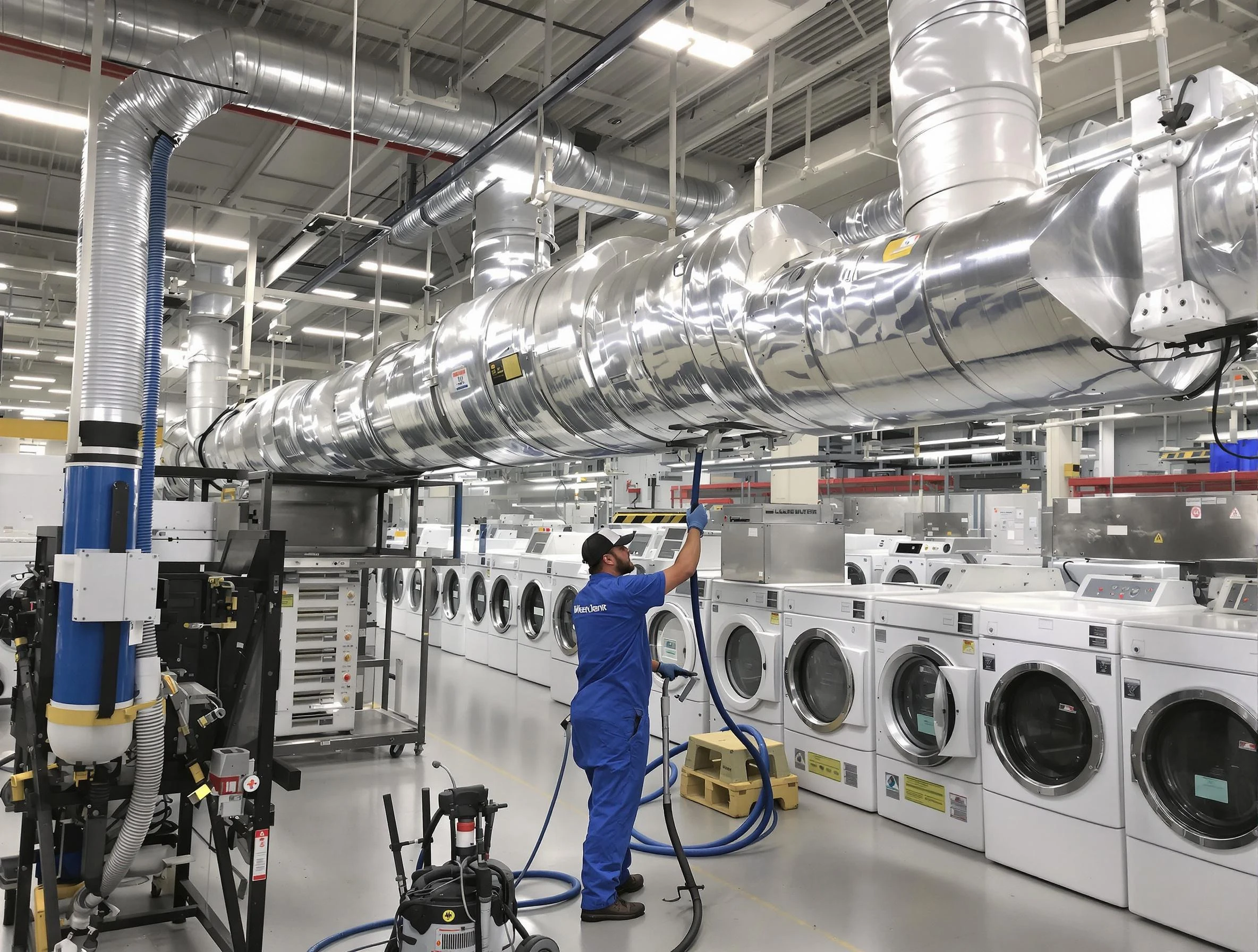 Pelham Dryer Vent Cleaning team performing heavy-duty industrial dryer vent cleaning in Pelham